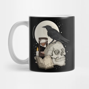 Dark Academia Raven skull Mug